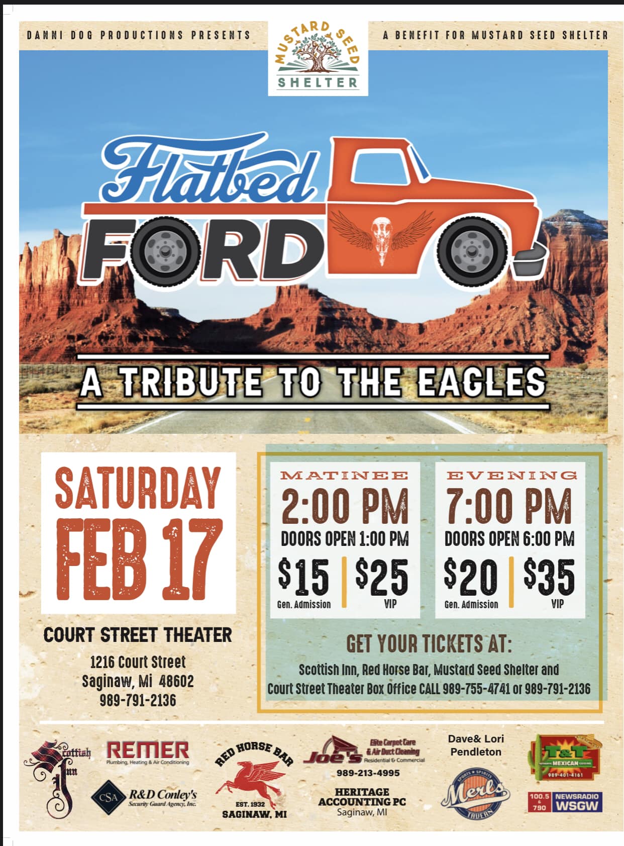 Flatbed Ford benefit poster